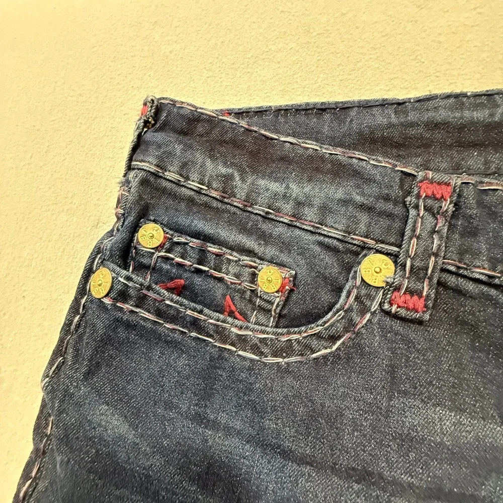True Religion Rocco Y2K Streetwear Relaxed Skinny‎ Designer Denim Jeans Men 38